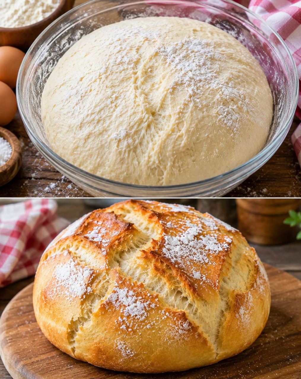 Friss dich dumm Brot in 5 Minuten nur 1 Stunde zugedeckt aufgehen lassen