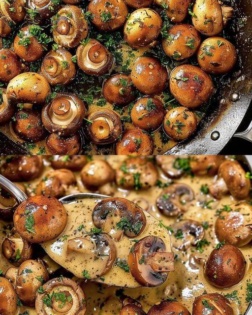 Knoblauch Champignons In Leckere Rahmsoße in 20 Minuten