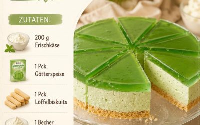 Waldmeister-Philadelphia-Torte