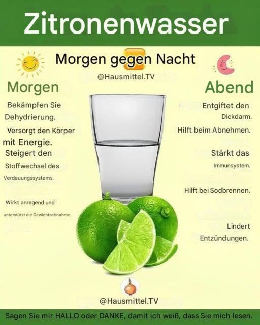 Zitronenwasser: Eine einfache Gewohnheit, die Ihre Gesundheit morgens und abends verändert