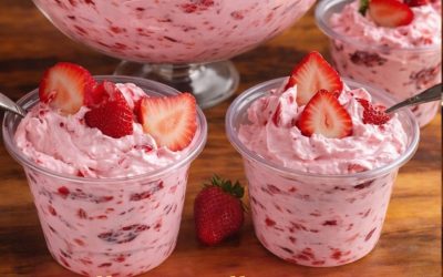 Erdbeerwolke Dessert mit 5 Minuten Zubereitungszeit