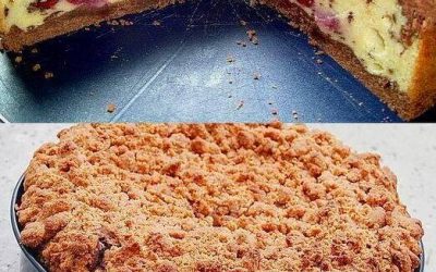 Den backe ich fast jede Woche,Quark Streuselkuchen mit Vanille Kirschfüllung!