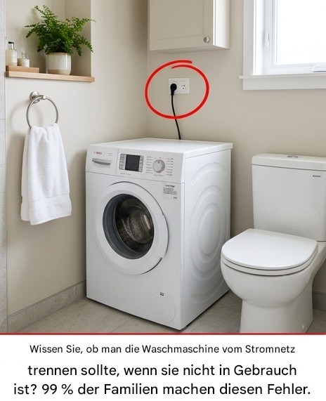 Sollte die Waschmaschine nach Gebrauch vom Stromnetz getrennt werden?