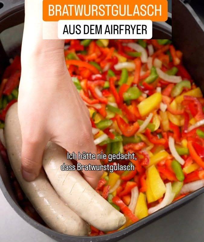 Bratwurst-Gulasch aus dem Airfryer – herzhaft, saftig und richtig schnell gemacht