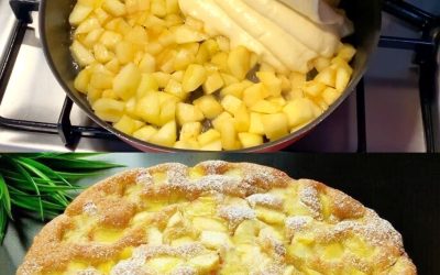 Apfelkuchen mit nur 3 Äpfeln, etwas Mehl und 3 Eiern in 10 Minuten im Ofen!