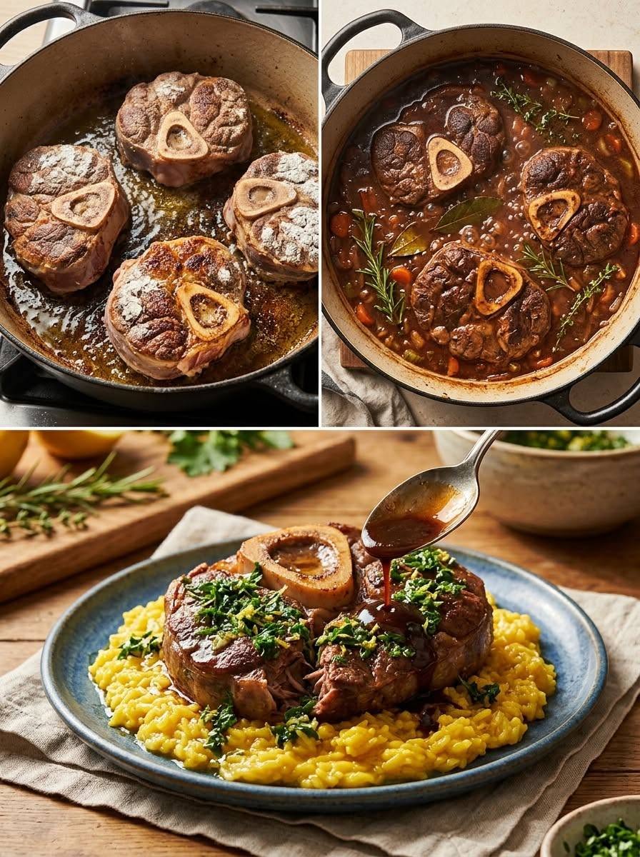 Butterzartes 3-Stunden Ossobuco Milanese – Das klassische Schmorgericht mit aromatischer Gremolata