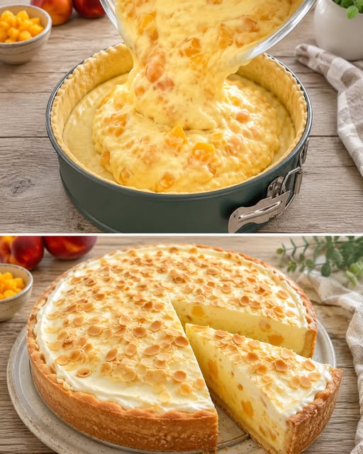 Dieser Pfirsichkuchen bringt den Sommer auf deinen Tisch! 🍑