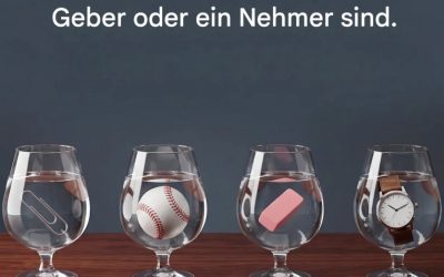 Welches Glas mehr Wasser enthält: Deine Antwort zeigt, ob du ein Gebender oder Nehmer bist
