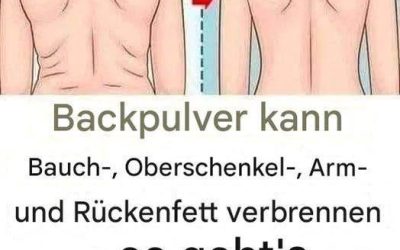 3 Rezepte mit Backpulver zum Verbrennen von Bauchfett