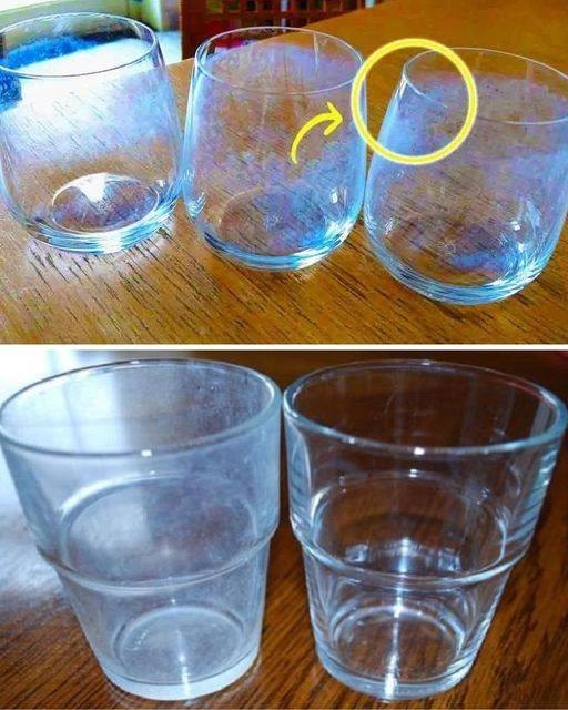 Wie man die weiße Patina von Gläsern entfernt und sie mit einem coolen Trick wieder zum Glänzen bringt