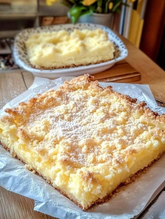 Omas Lieblingskuchen neu gebacken! Vanillepudding Streuselkuchen vom Blech so cremig, so knusprig, so gut!