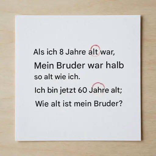 Wie alt ist mein Bruder?