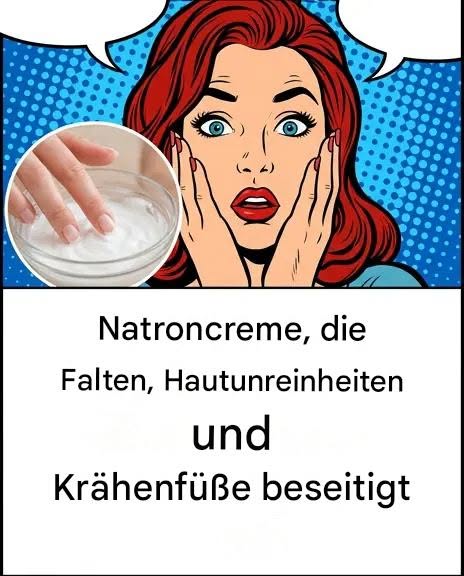 Natroncreme zur Glättung der Hautstruktur und zur Wiederherstellung der Gesichtsausstrahlung