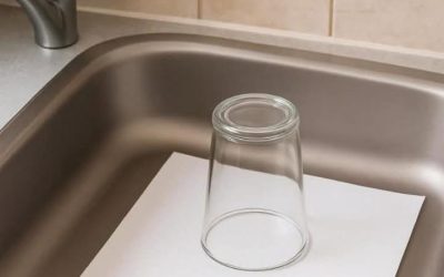 Darum sollten Sie vor Ihrem Urlaub immer ein umgedrehtes Glas und ein Stück Papier in die Spüle stellen.