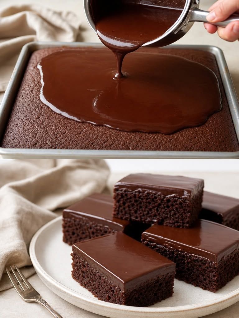 Der weltbeste Schokoladen-Blechkuchen