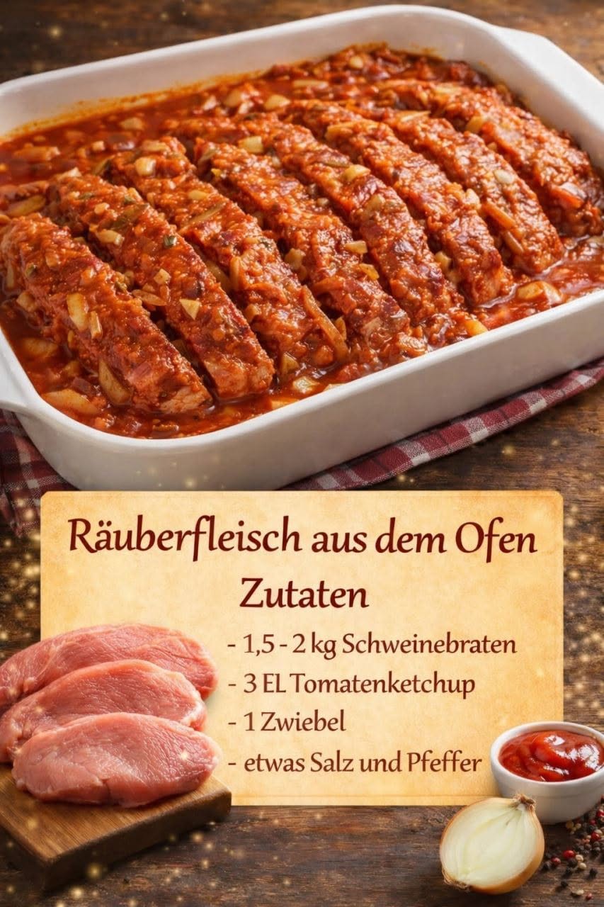 Räuberbraten, so zart dass man ihn mit der Zunge zerdrücken könnte!