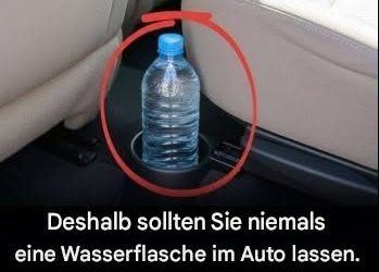 Ist es sicher, eine Wasserflasche im Auto zu lassen?