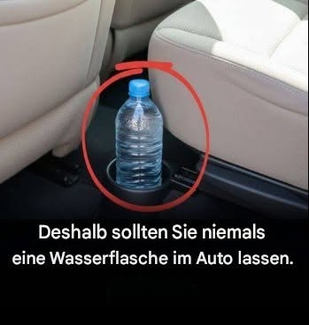 Ist es sicher, eine Wasserflasche im Auto zu lassen?