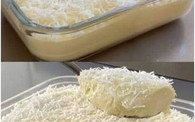 Schnelles Kokos- und gesüßtes Milchdessert in 15 Minuten