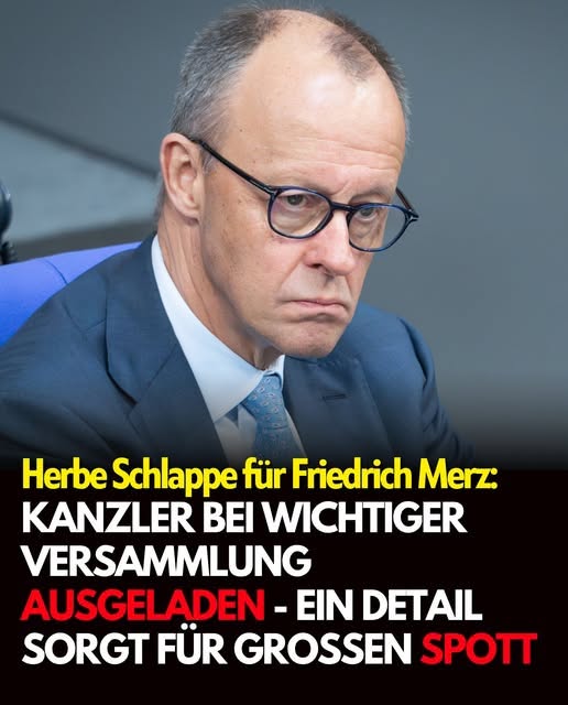 Herbe Schlappe für Friedrich Merz: Kanzler bei wichtiger Versammlung ausgeladen – ein Detail sorgt für großen Spott