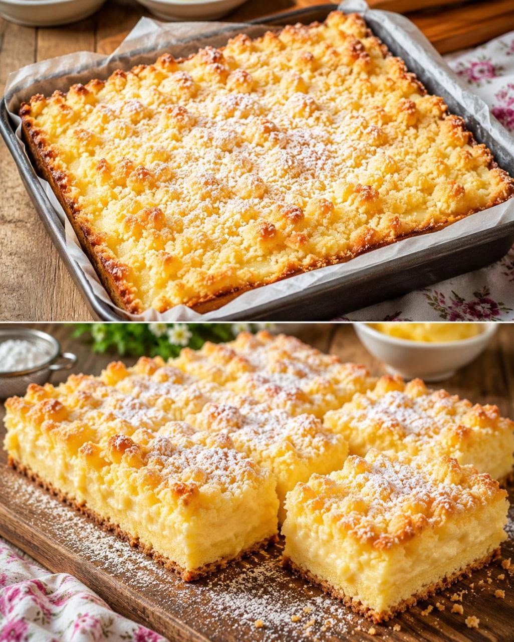 Ratzu Fatz Vanillepudding Streuselkuchen vom Blech in 15 Minuten