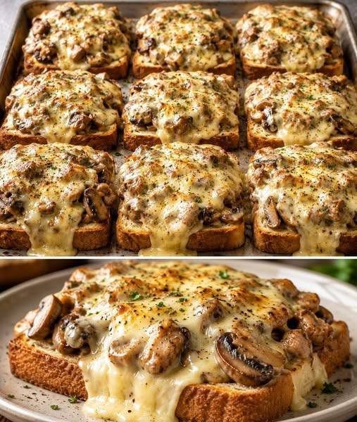 Jägertoast mit Käse überbacken in 10 Minuten