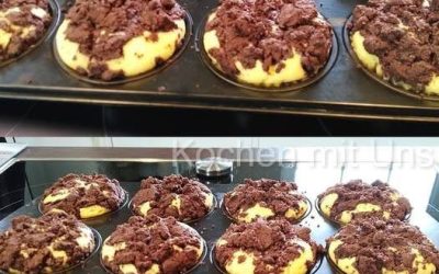 Zupfkuchen Muffins mit Paradiescreme