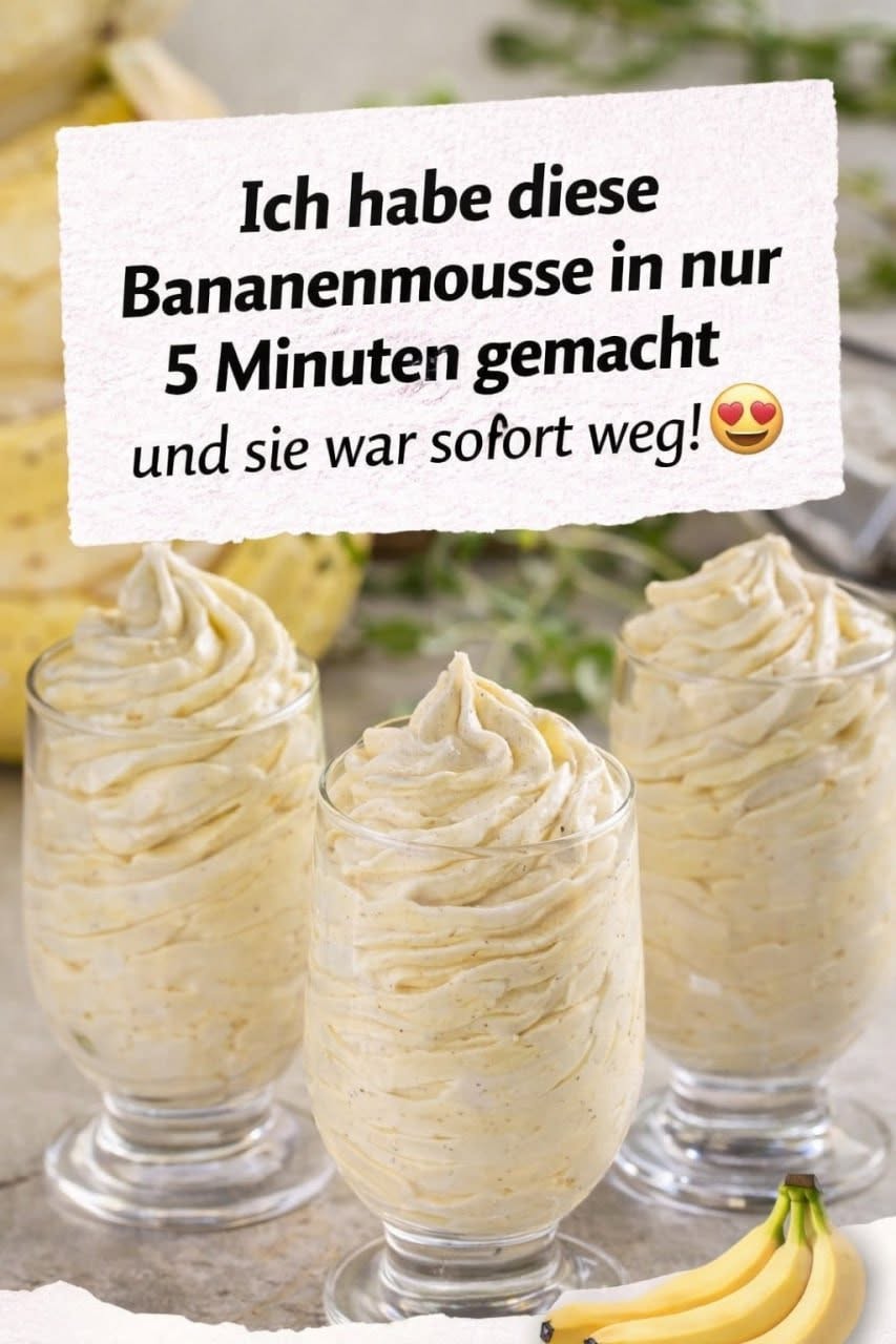 Bananenmousse in 5 Minuten fertig