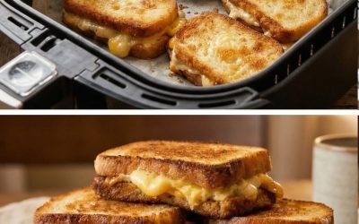 Käsetoast aus der Heißluftfritteuse (3 Zutaten)