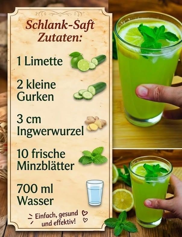 Der Saft, der alles schmilzt, was Sie im Laufe des Tages gegessen haben!