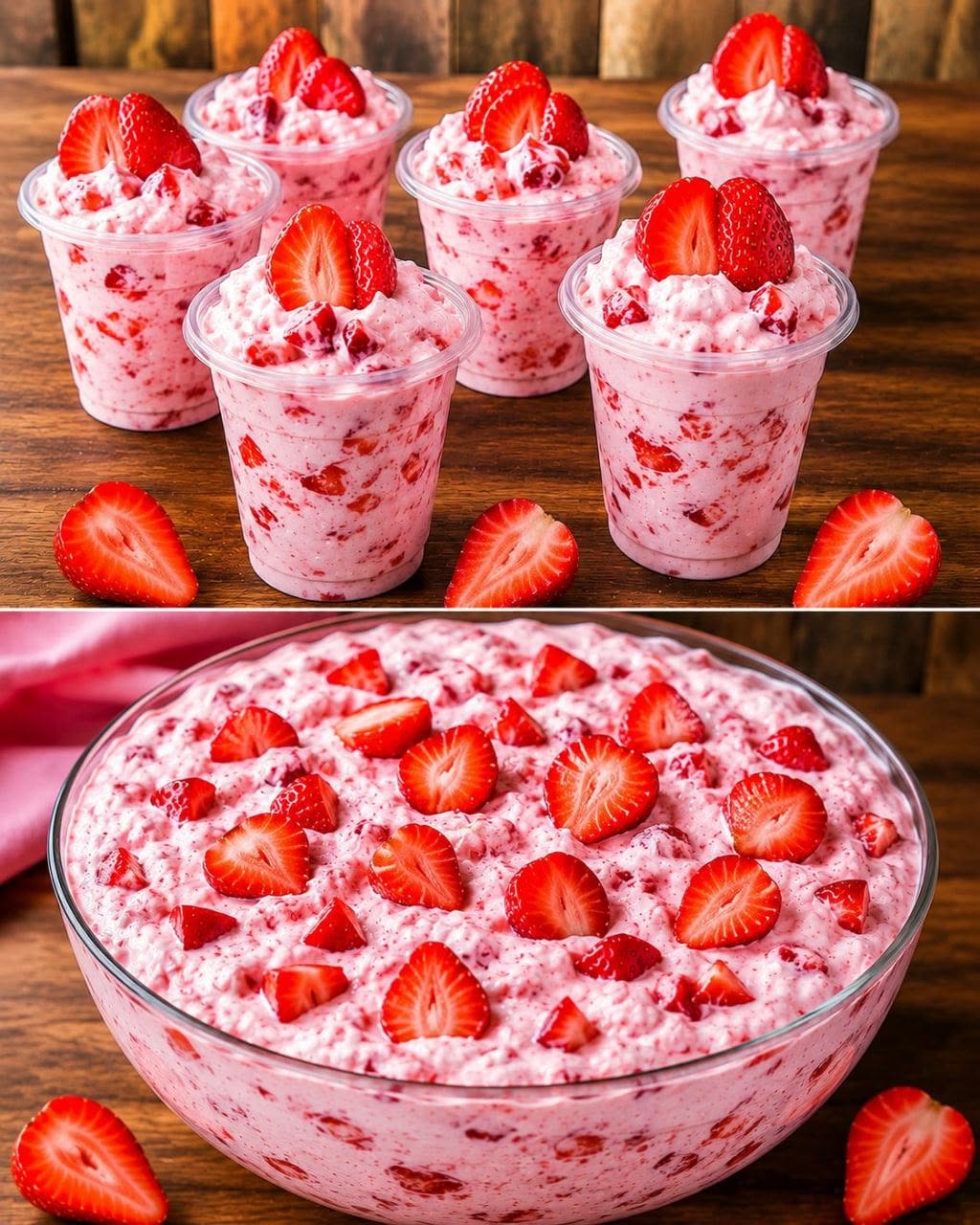 Erdbeerwolke Dessert mit 5 Minuten Zubereitungszeit