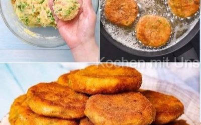Zucchini Bratlinge mit Knoblauch