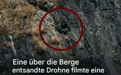 Eine Drohnenaufnahme über den Bergen hielt eine Szene fest, die kein Mensch jemals zu Gesicht bekommen würde.