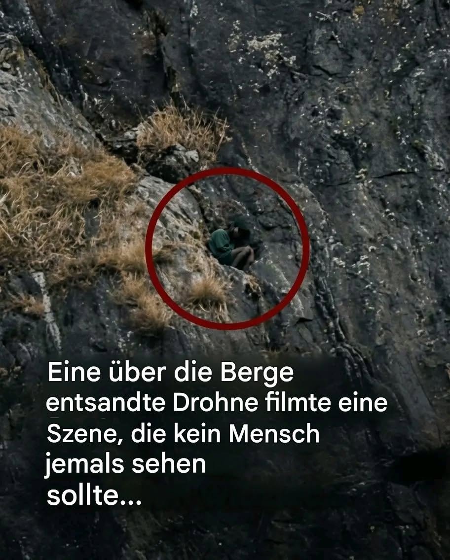 Eine Drohnenaufnahme über den Bergen hielt eine Szene fest, die kein Mensch jemals zu Gesicht bekommen würde.