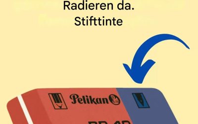 Wozu dient also genau der blaue Teil des Radiergummis?