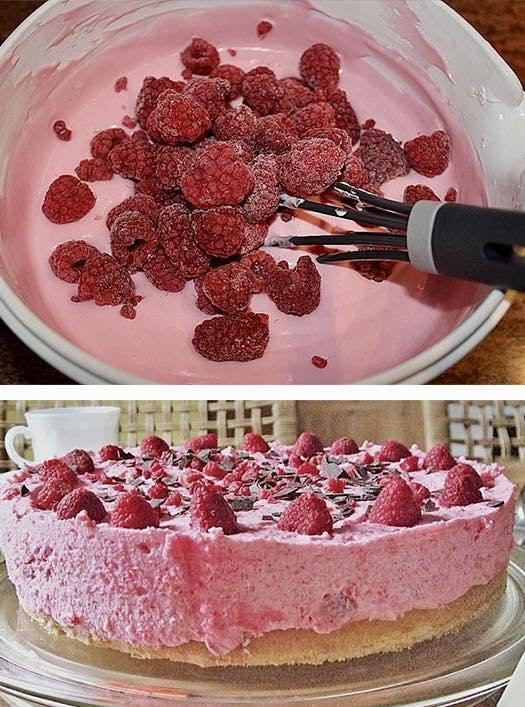 Himbeertarte, in 10 Minuten fertig mit nur 6 Zutaten!
