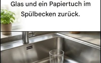 Der Trick mit dem Glas im Spülbecken: Warum Sie ihn vor dem Verlassen des Hauses unbedingt anwenden sollten