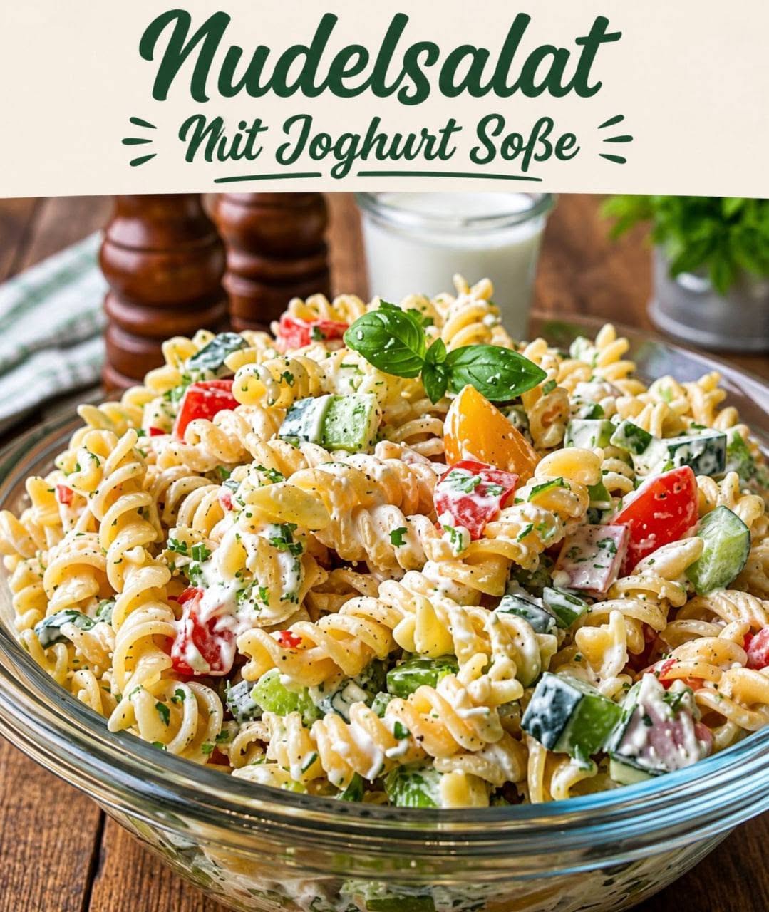 Nudelsalat Mit Joghurt Soße, Abgefahren lecker!
