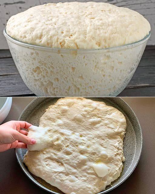 Nur 3 Gramm Hefe und es ist ein Traum, es zu verdauen. Wenn Sie es einmal probiert haben, werden Sie nie wieder einen anderen Pizzateig wollen: