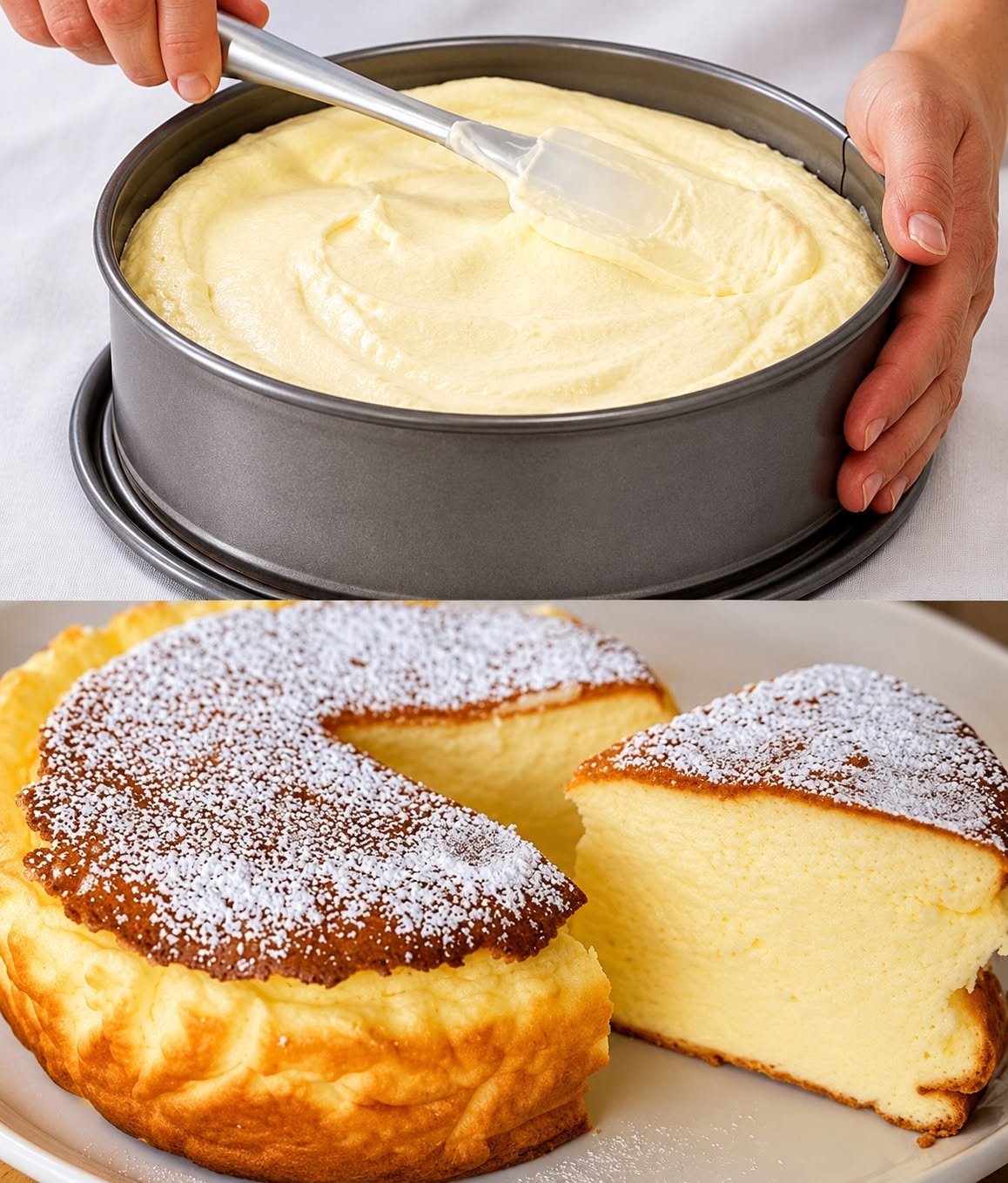 Wie Lecker ist das denn! Ultracremiger Quarkkuchen ohne Boden in 5 Minuten zuberietet !