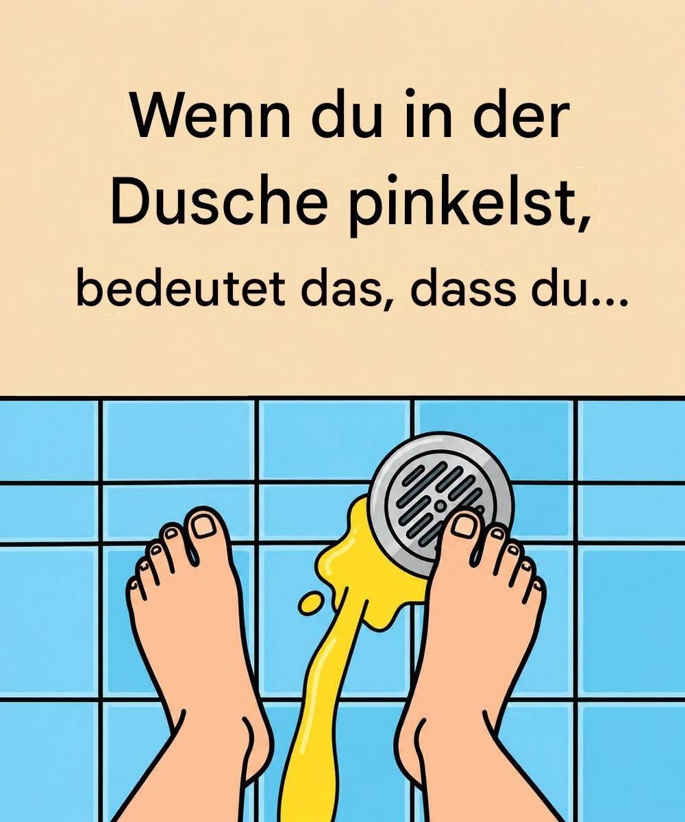 Sie werden staunen, was passiert, wenn Sie unter der Dusche urinieren.