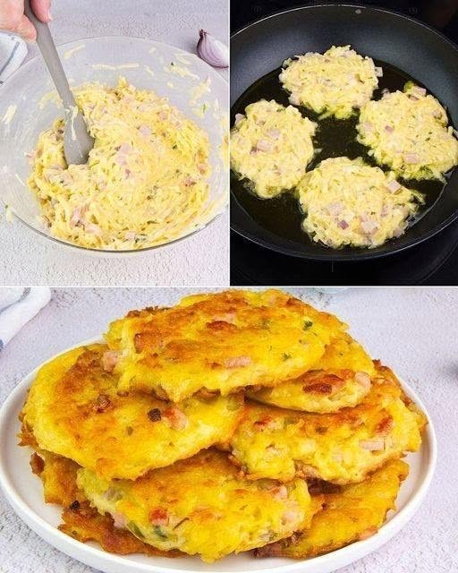 Kartoffelfrikadellen gefüllt mit Käse