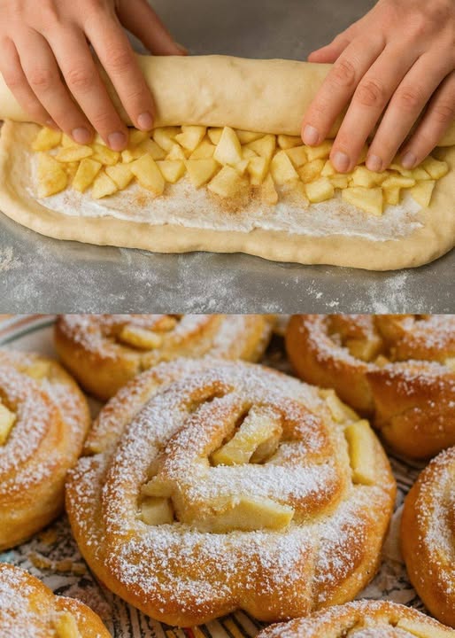 Superschnelle Apfelschnecken mit 4 Äpfeln so lecker, dass ich sie gleich zweimal die Woche backe
