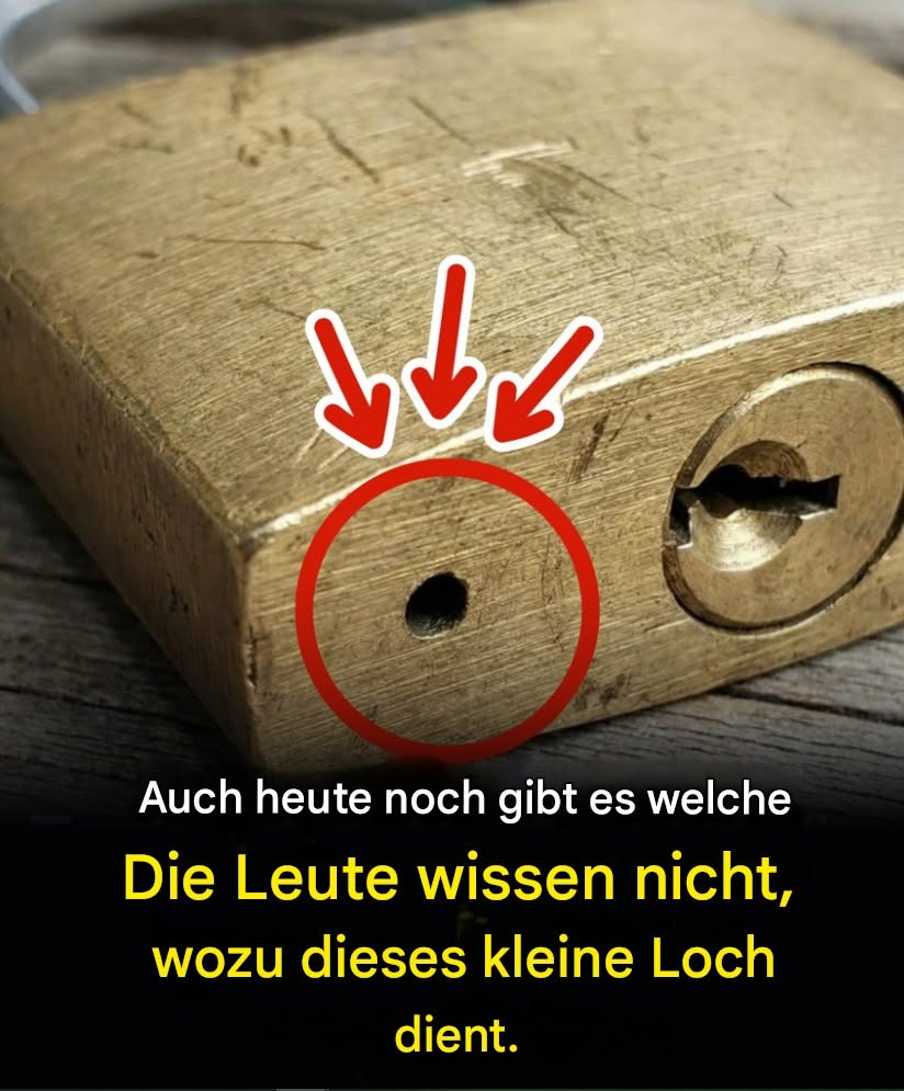 Wozu dient das kleine Loch an der Unterseite des Vorhängeschlosses?