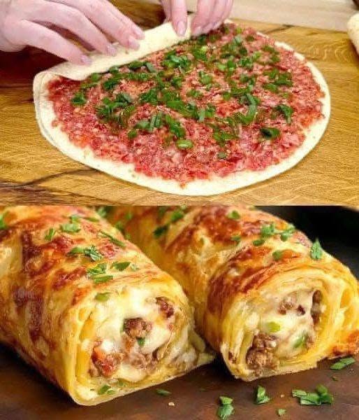 Schmeckt besser als ein Hamburger: Tortilla mit Hackfleisch