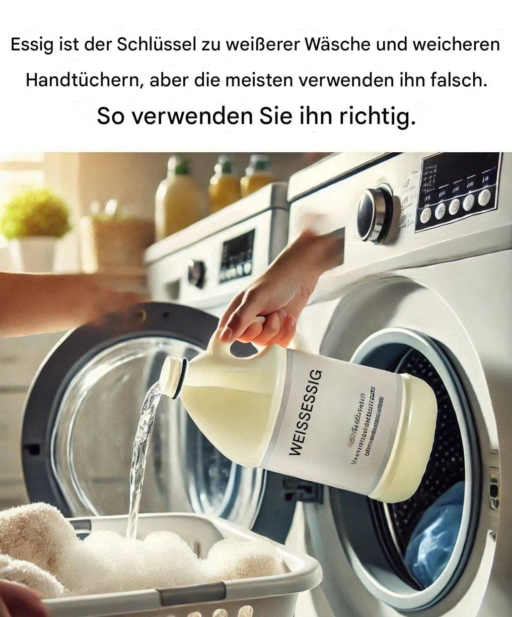 Essig: Der Schlüssel zu strahlend weißer Wäsche und weichen Handtüchern