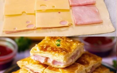 Blätterteig mit Schinken und Käse