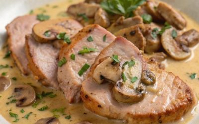 Zarte Schnitzel in Pilz-Safran-Sauce: Cremig, raffiniert und einfach zuzubereiten