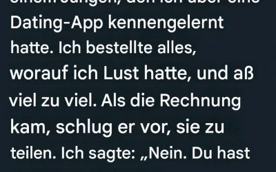 Ein Date, ein Abend, eine Lektion, die ich nie vergessen werde
