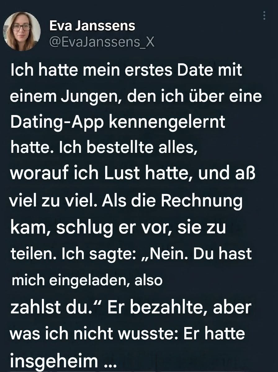 Ein Date, ein Abend, eine Lektion, die ich nie vergessen werde